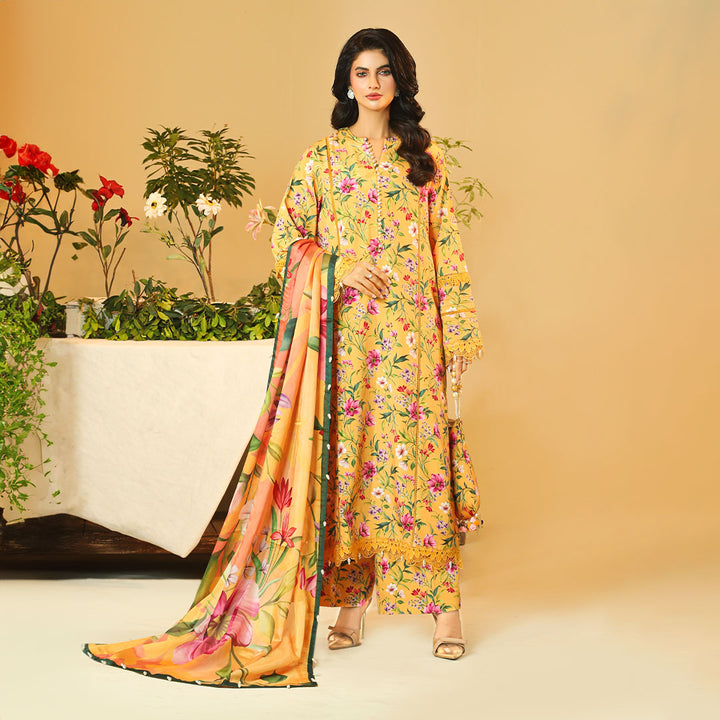 Rayon Crepe with Silk Dupatta – “Elina”