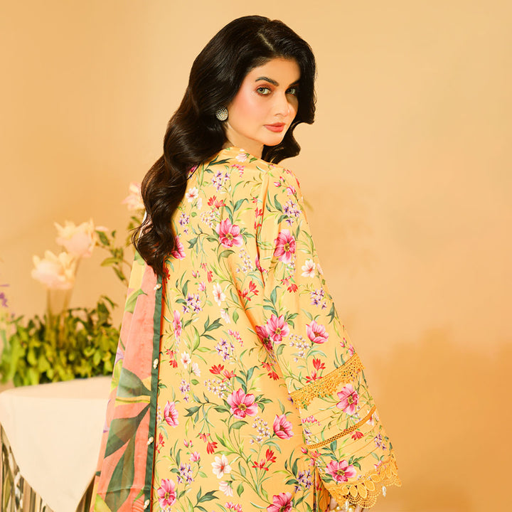 Rayon Crepe with Silk Dupatta – “Elina”