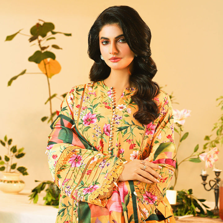 Rayon Crepe with Silk Dupatta – “Elina”