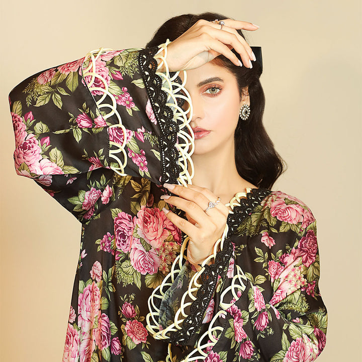Premium Rayon satin with Trouser & Silk Dupatta “Talia”