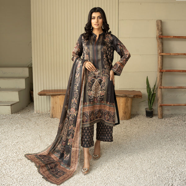 Royal Orchid-3PC Unstitched Outfit